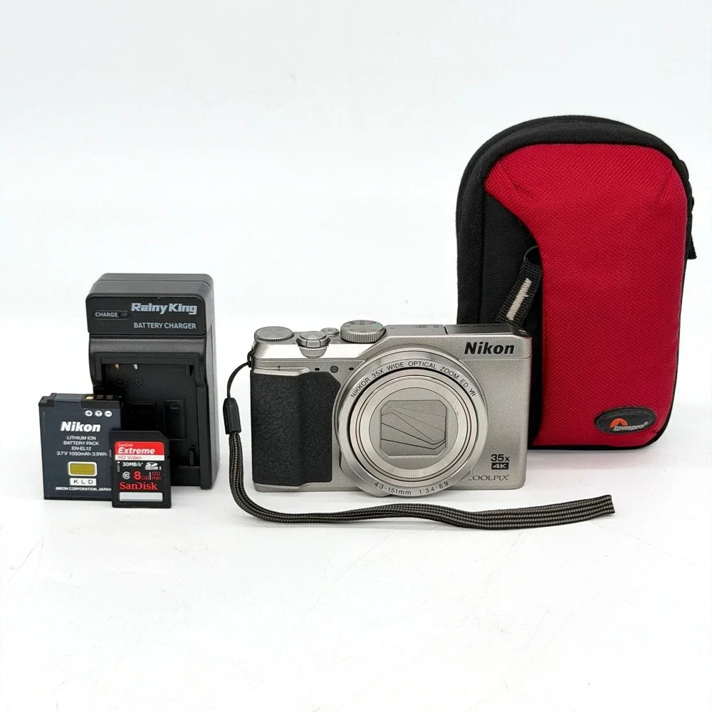 Nikon Coolpix A900 Digital Camera Silver 35x Optical Zoom 4K UHD Bundle Tested
